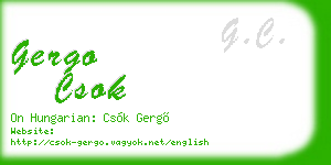 gergo csok business card
